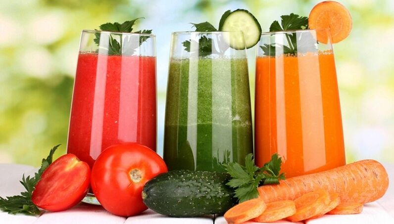 Low calorie vegetable juice on the diet menu